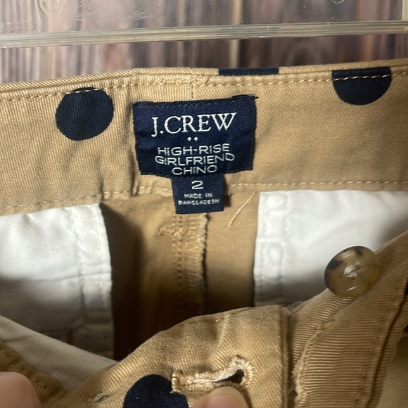 J.Crew Highrise Girlfriend Polka Dot Khakis - Picture 3 of 6